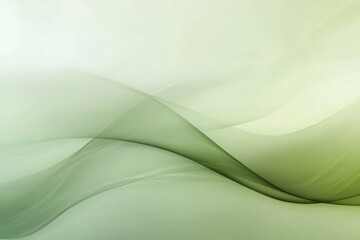 Abstract Green Waves and Curves Background