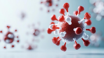 Animated model of a bioengineered virus for targeted drug delivery, biotechnology in medicine, advanced treatments