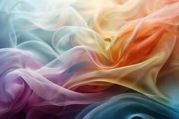 Obraz premium Abstract Multicolored Fabric Waves