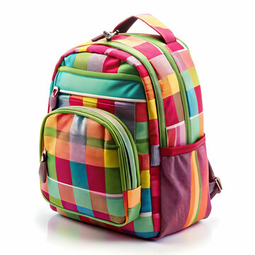 school backpack isolated on a white background