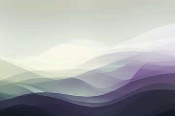 Abstract Purple and Green Wavy Landscape
