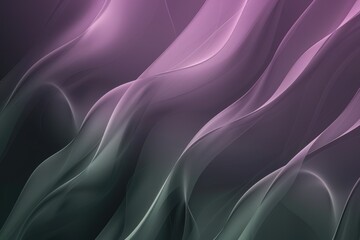 Obraz premium Abstract Purple and Green Curved Lines Background
