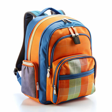 school backpack isolated on a white background