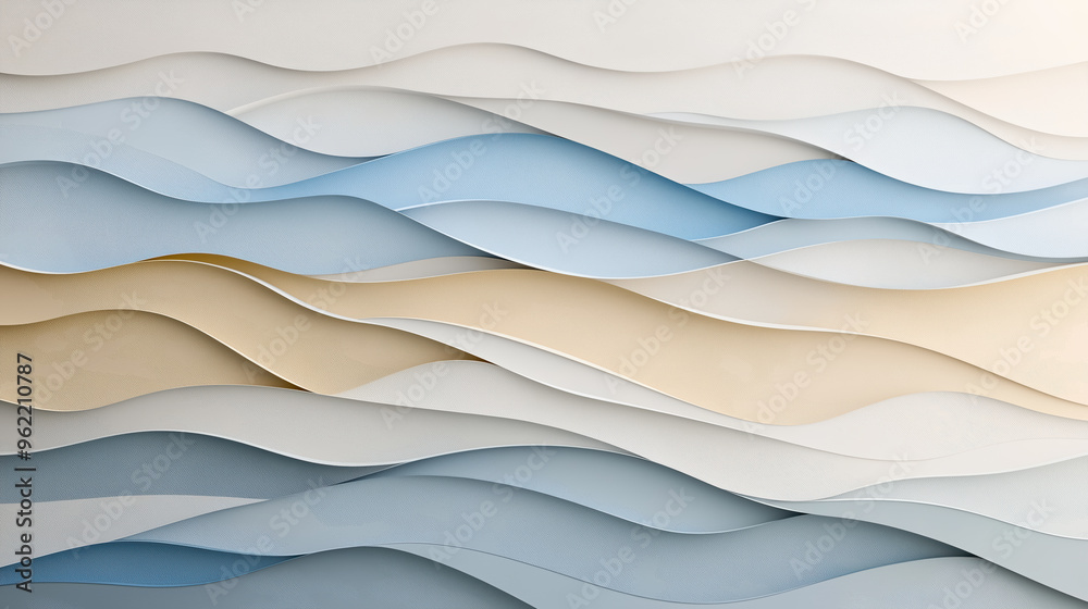 Wall mural The image is a beautiful, abstract representation of ocean waves