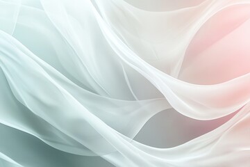 Abstract White Fabric Draped with Soft Pastel Hues