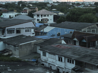 roofs of houses in the town