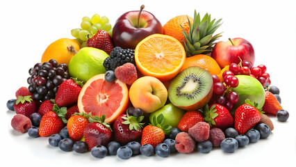 fruits and berries, fruits, fruit backet, fruits colors, fruit juice, fresh fruits , colorful, bunch of fruits, apple, grapes, orange, strawberry, banana, cherries, blue berries, background, wallpaper