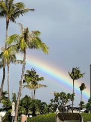 Fototapeta premium Rainbow on the beach in Hawaii