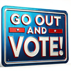 Brand new metal sign  - Go out and Vote - Election - USA - America - President - US - campaign - Motivation - FUTURE - Slogan - Election - President