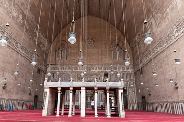 Mosque Sultan Hassan Mosque in Cairo. Mamluk Sultanate. Medieval Cairo. Egypt.