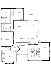 House Floor Plan elevation. 2D design of home space 3D  Sweet Home draw floor plan