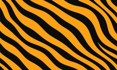 Fototapeta premium Tiger skin pattern vector illustration