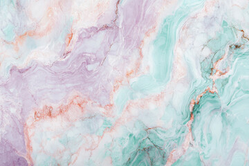 Obraz premium A soft pastel marble texture with light pink, lavender, and mint tones blending with delicate white veins.