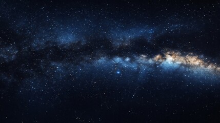 Fototapeta premium A beautiful night sky with a bright band of the Milky Way galaxy stretching across the frame.