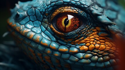 Naklejka premium An artistic portrayal capturing the essence of a reptile's scales and skin, presenting the intricate patterns and details in