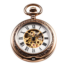Pocket Watch isolated on transparent and white background
