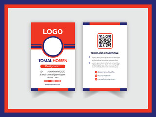 Office employee card Template
