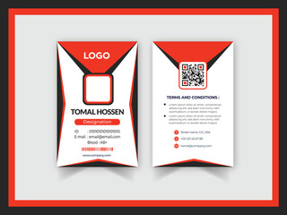 Office employee card Template