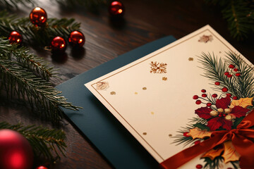 Elegant Invitation Design for Christmas Volunteer Appreciation Event with Festive Graphics