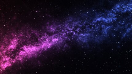 Fototapeta premium A deep space gradient background fading from dark blue to rich purple with subtle starlike speckles evoking the vastness of outer space and a sense of mystery