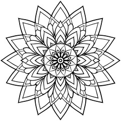 Elegant Line Art Mandala Vector Design