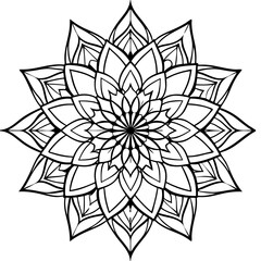 Elegant Line Art Mandala Vector Design