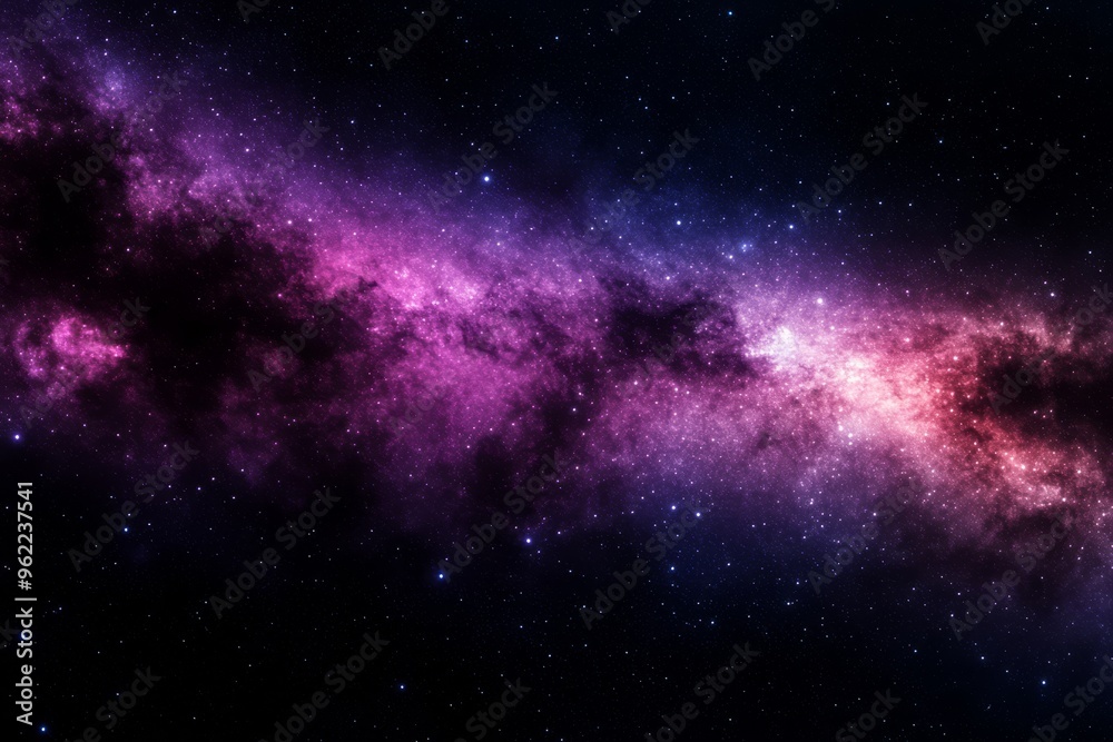 Wall mural a deep space gradient background fading from dark blue to rich purple with subtle starlike speckles 