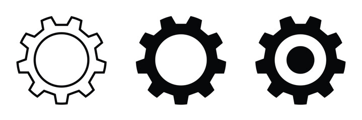 setting vector Icon , gear icon on white background eps 10.