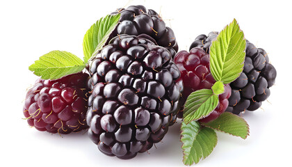 Freshness and sweetness of ripe Blackberry, a healthy summer snack generated