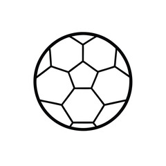 Fototapeta premium soccer ball icon vector silhouette, black color silhouette, isolated white background
