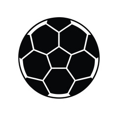 Naklejka premium soccer ball icon vector silhouette, black color silhouette, isolated white background