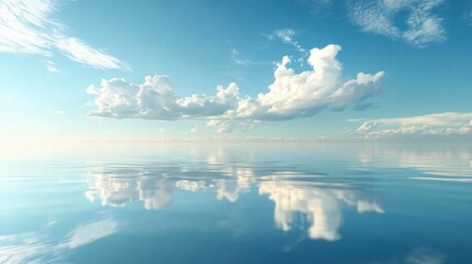 Fototapeta premium A peaceful lake reflecting the sky