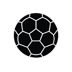 Fototapeta premium soccer ball icon vector silhouette, black color silhouette, isolated white background