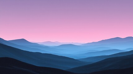 Obraz premium A grainy gradient background shifting from dark teal at the bottom to a pale lavender at the top, suggesting the serene transition from day to night on a distant horizon.