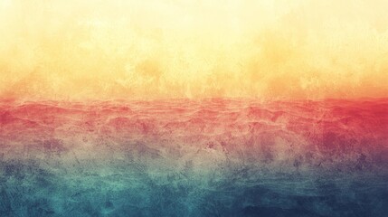 Obraz premium A grainy gradient background with soft yellows, pale pinks, and light blues, reminiscent of the subtle hues of the sky moments before the sun rises.