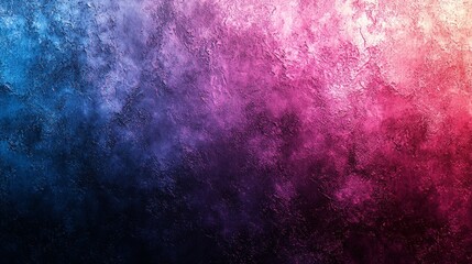 Fototapeta premium A grainy gradient background with deep purples, blues, and hints of bright pinks, resembling a fantastical sunset seen from a faraway galaxy.