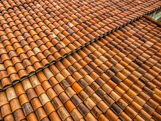 High angle photography close up of a roof texture revealing tiny details