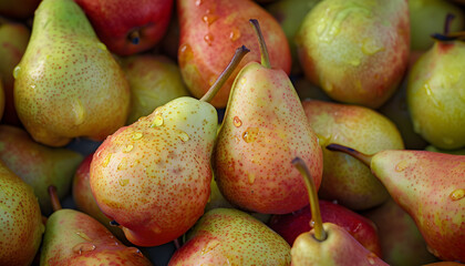 Freshness and sweetness of ripe pear, a healthy summer snack generated