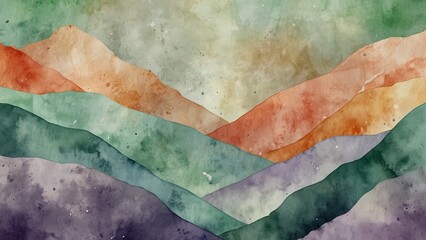 Abstract watercolor background mountains
