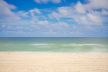 Smooth long exposure waves on the beach