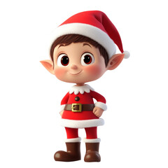 Fototapeta premium boy Santa Claus cartoon isolated. Generative AI