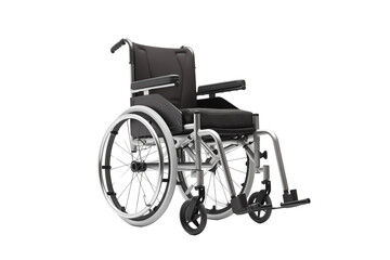 Wheelchair on transparent background. Png cut out image. Old age related topics. Disabled person. Disability related topic. Nursing home. Image for graphic designer. Image for flyers. 