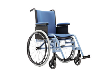 Fototapeta premium Wheelchair on transparent background. Png cut out image. Old age related topics. Disabled person. Disability related topic. Nursing home. Image for graphic designer. Image for flyers. 