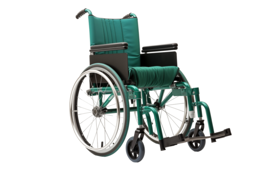Wheelchair on transparent background. Png cut out image. Old age related topics. Disabled person. Disability related topic. Nursing home. Image for graphic designer. Image for flyers. 