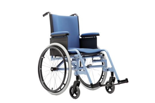 Wheelchair on transparent background. Png cut out image. Old age related topics. Disabled person. Disability related topic. Nursing home. Image for graphic designer. Image for flyers. 