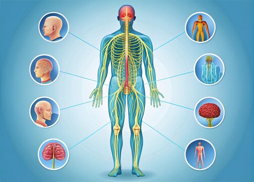 infographic design of nervous system systems