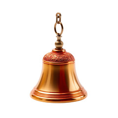 Tiny Toy Bell isolated on transparent and white background