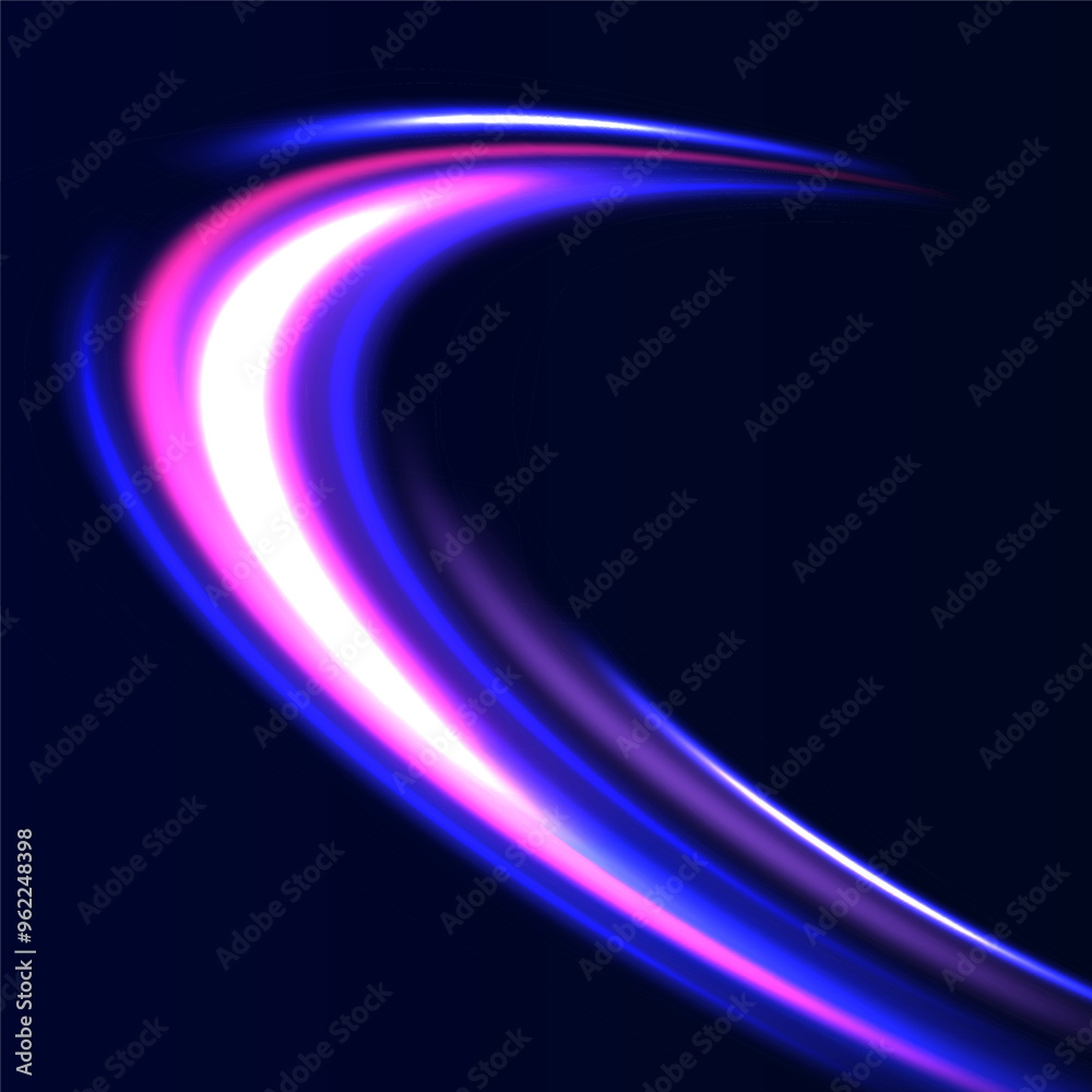 Poster Speed connection vector background. Vector swirl trail effect. Abstract vector fire circles, sparkling swirls and energy light spiral frames. Database fast data transfer acceleration.