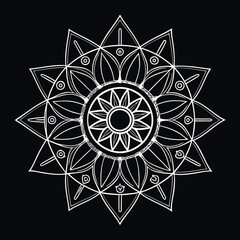 Line Art Mandala Vector Illustration