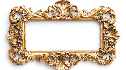 Antique Carved Gilded Frame with Intricate Details and Classic Elegance

